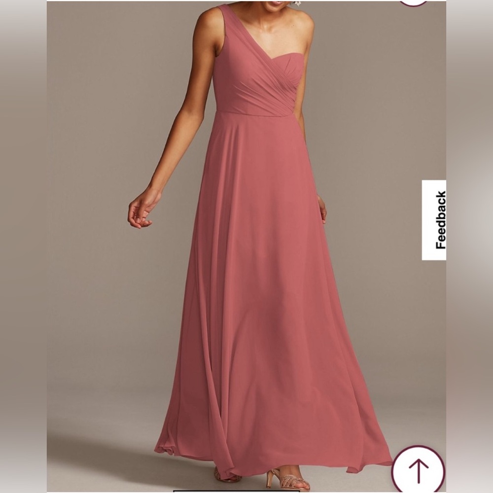 David’s Bridal Bridesmaid Dress One Shoulder